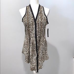 Sioni Sleeveless Leopard Print Top Size Small NWT